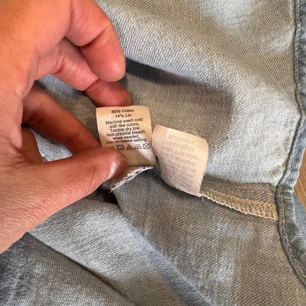 Madewell | Light Wash Chambray Shirt Dress XS Button Front Casual Denim - Picture 5 of 14